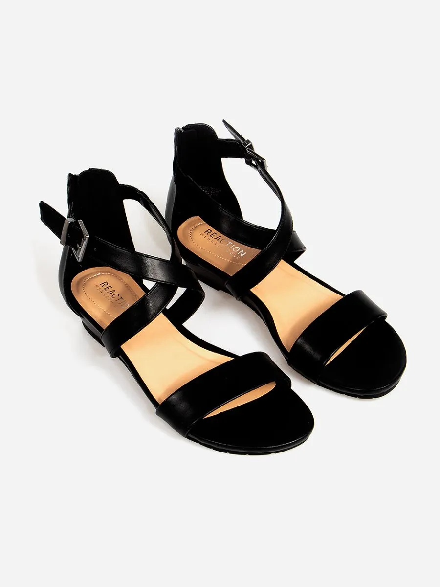 KENNETH COLE WOMEN'S WEDGE SANDALS GREAT CROSS / BLACK