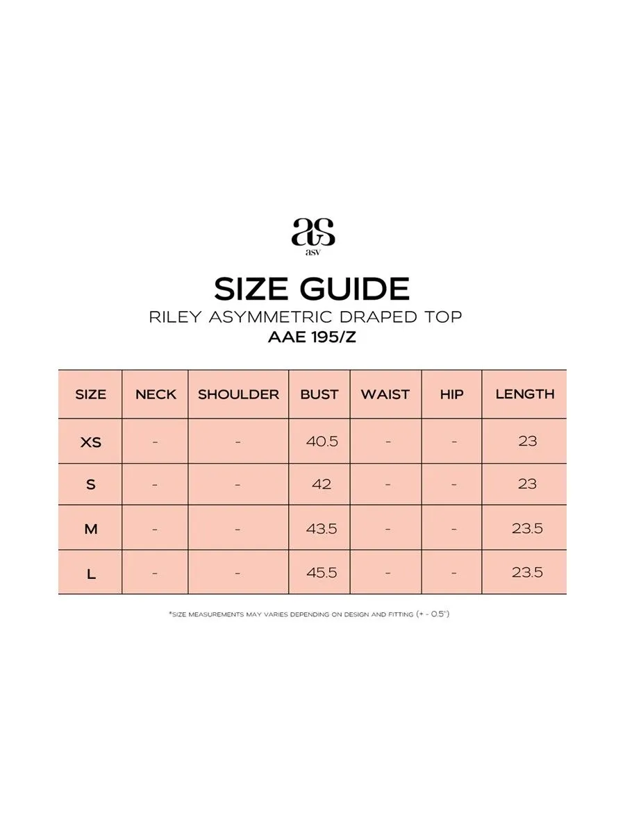 ASV (AW23) Riley Asymmetric Draped Women Top  Beige