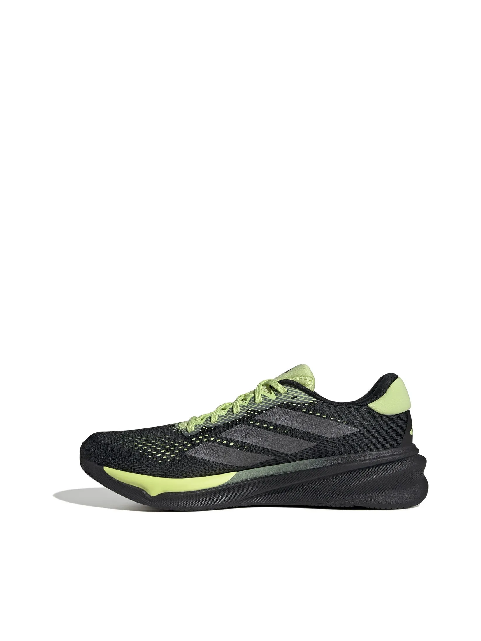 ADIDAS Men Running Shoes Supernova Stride 2 JI1419 Core Black / Iron Met / Pulse Lime
