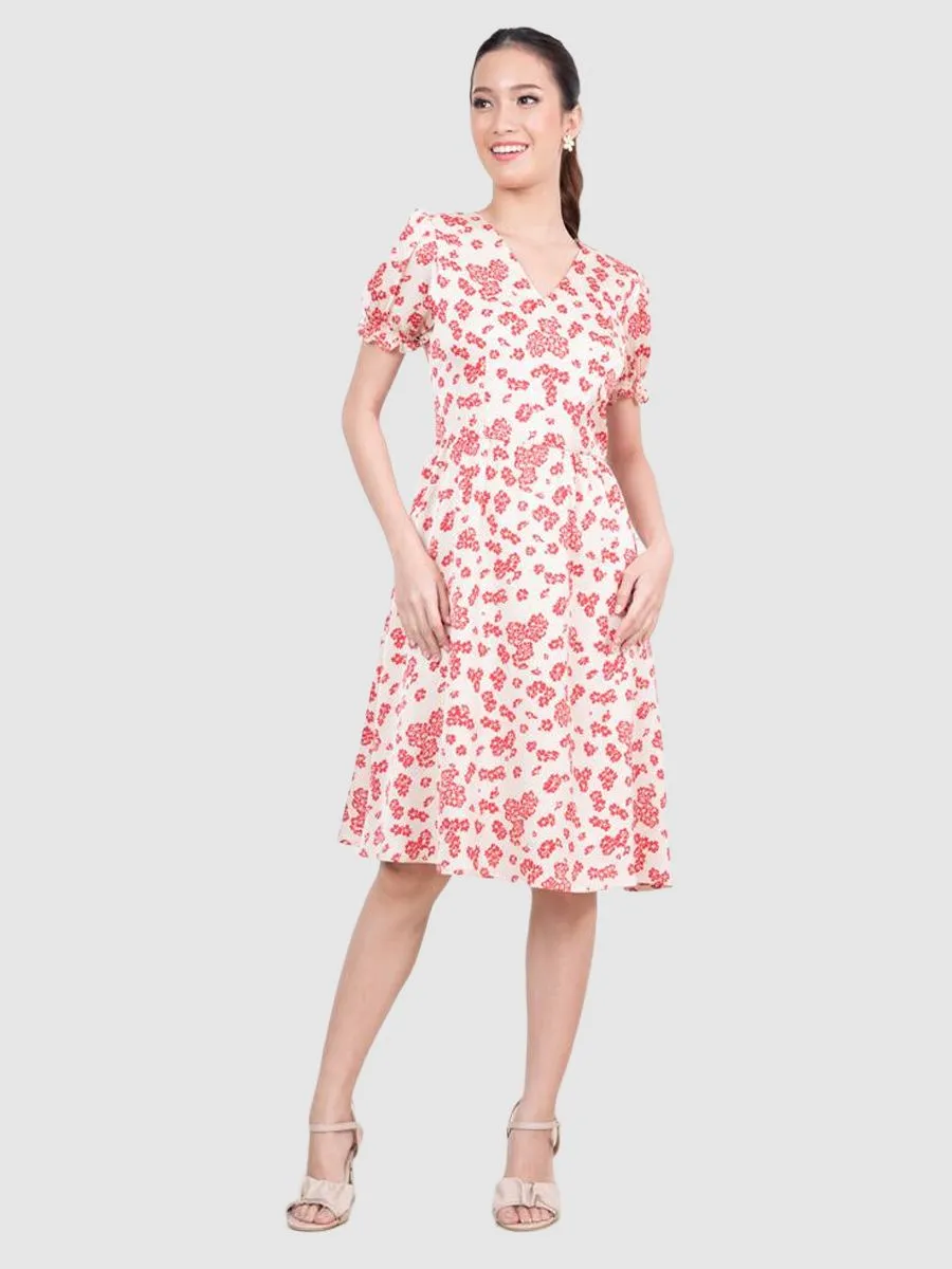 AMILA Women  Dress Vintage Red