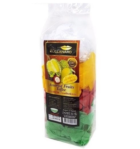 Фруктовые конфетки - ириски тоффи ассорти вкусов Kullanard 350 гр