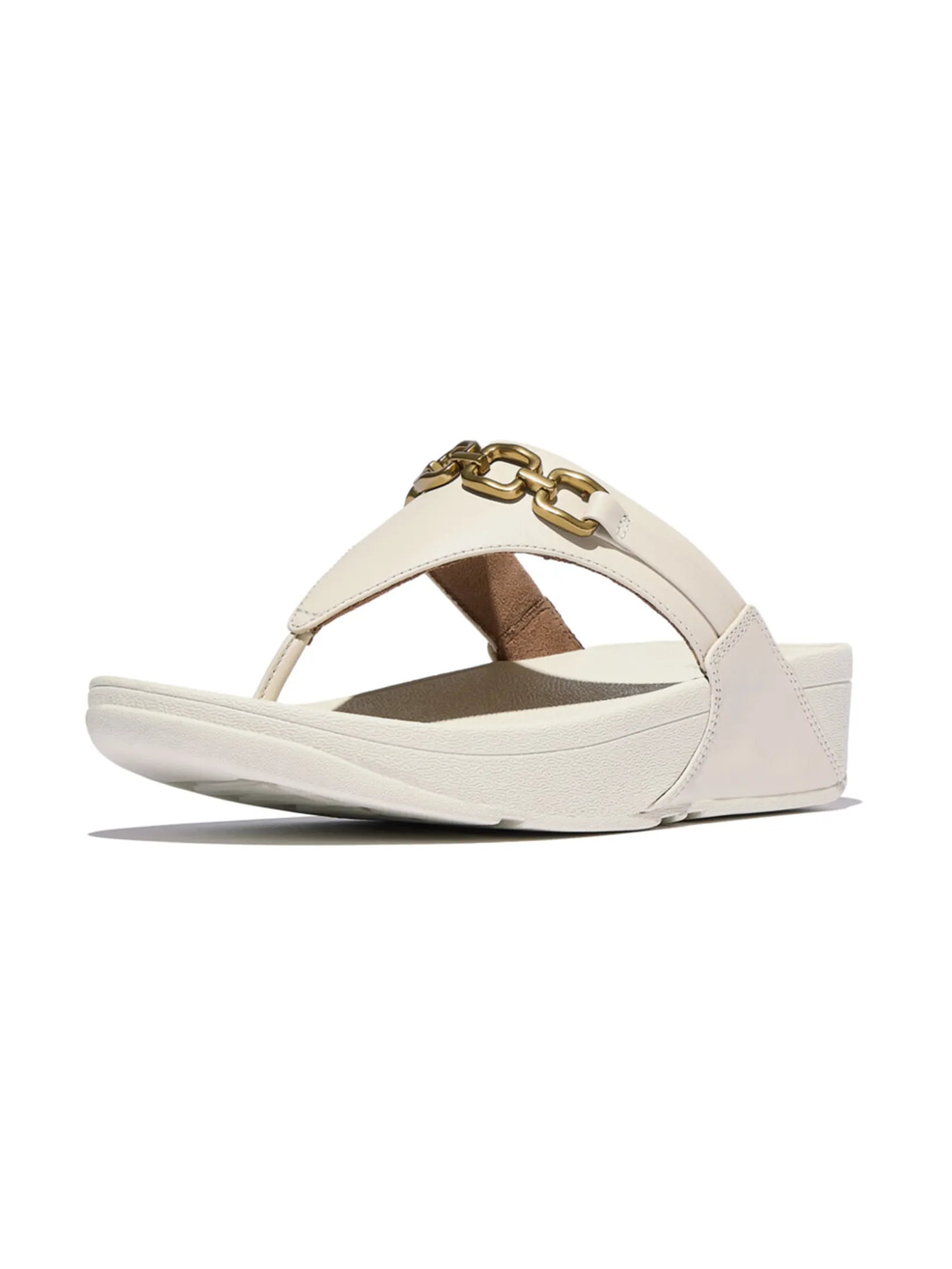 FitFlop™ WOMEN S LULU SQUARE-CHAIN TOE-POST BEIGE