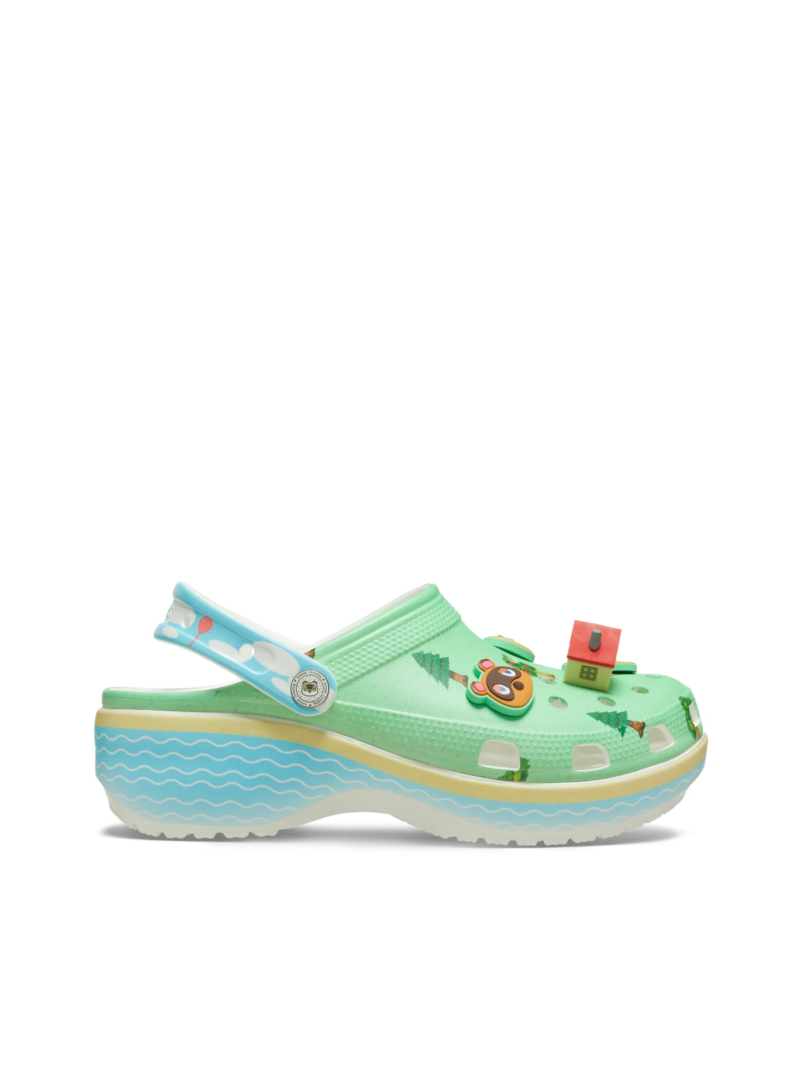 CROCS WOMEN'S ANIMAL CROSSING PLATFORM CLOG  - MULTI