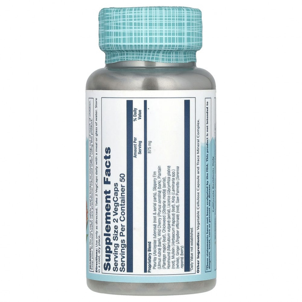 Solaray, Смесь для дыхания SP-3, 100 вегетарианских капсул