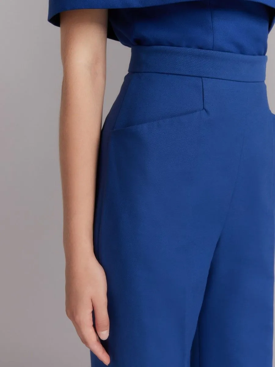 ASAVA (AW23) Laberta High-waisted Women Pants Blue