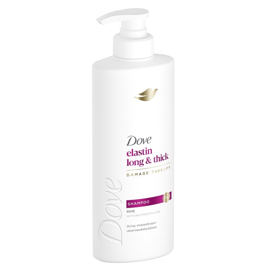 Dove Shampoo Elastin Long  Thick 380 Ml.