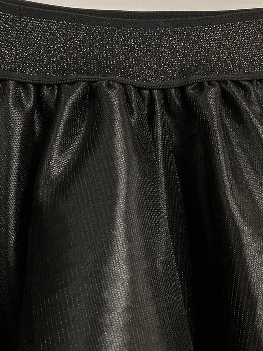 ICONIC WOMAN BLACK BALLOON MINI SKIRT