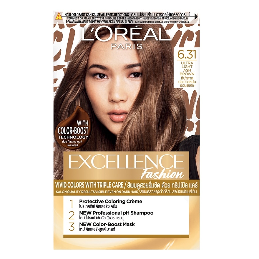 L'Oreal Paris Excellence Fashion Ultra Lights 6.31 Ash Brown - Ash Brown