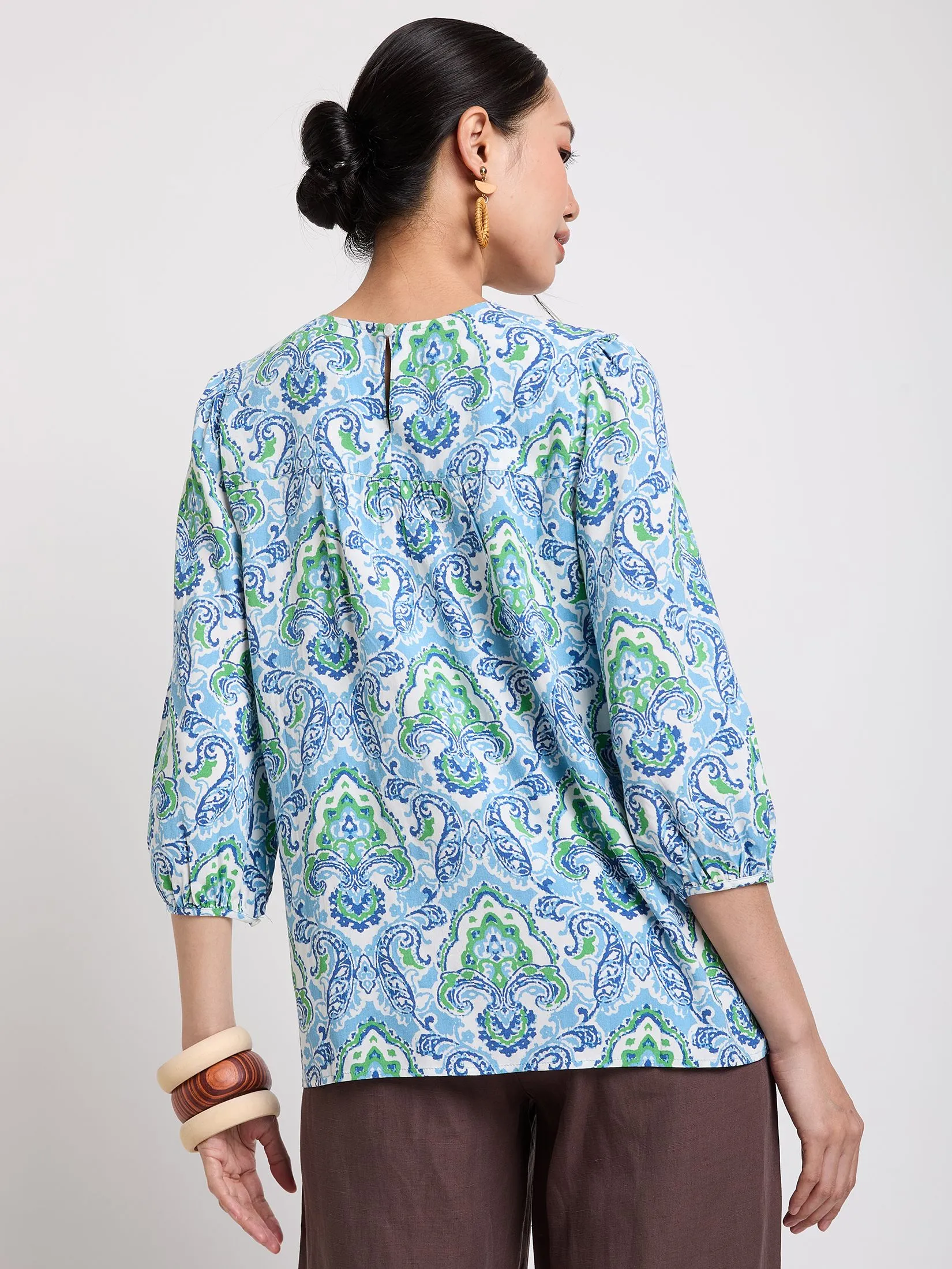 JOURNAL Women Blouse Long Sleeves Crew Neck