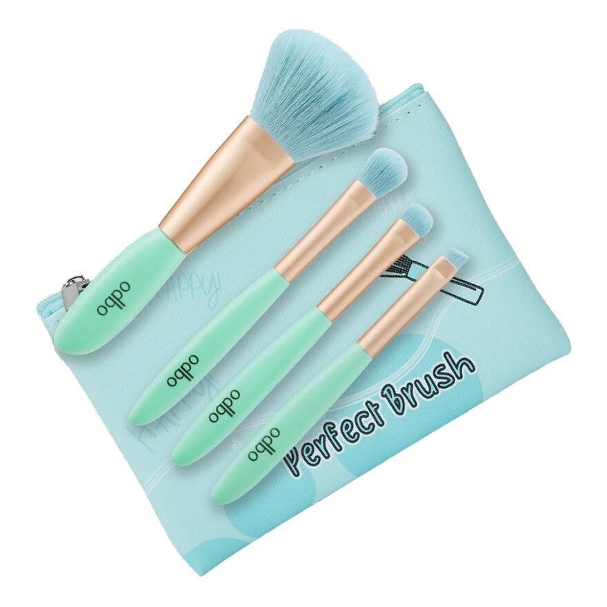 Odbo Perfect Brush Set 4pcs (Free Brush Bag 1 pcs) 01 Green