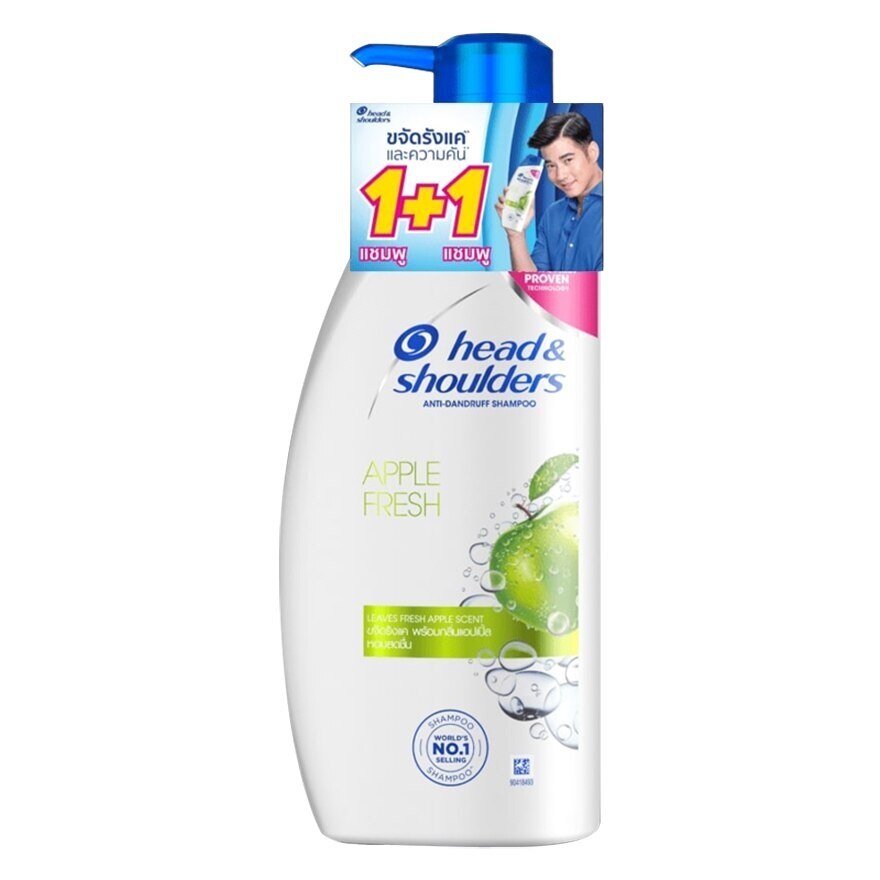 Head Shoulders Shampoo Anti Dandruff Apple Fresh 370 Ml. Twin Pack แชมพูขจัดรังแค