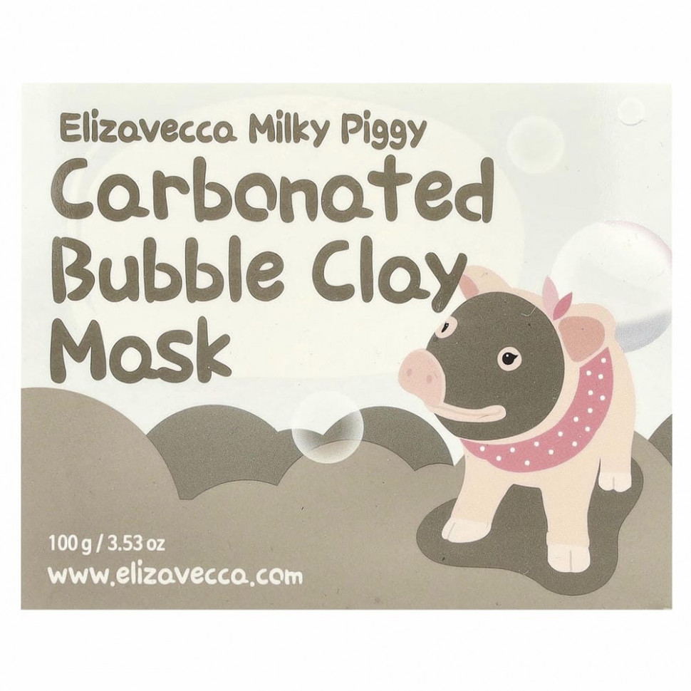 Elizavecca, Milky Piggy карбонизированная глиняно-пузырьковая маска, 100 г