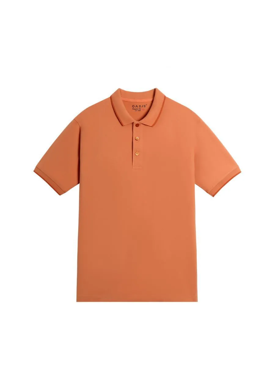 OASIS Men's short sleeve polo shirt Orange