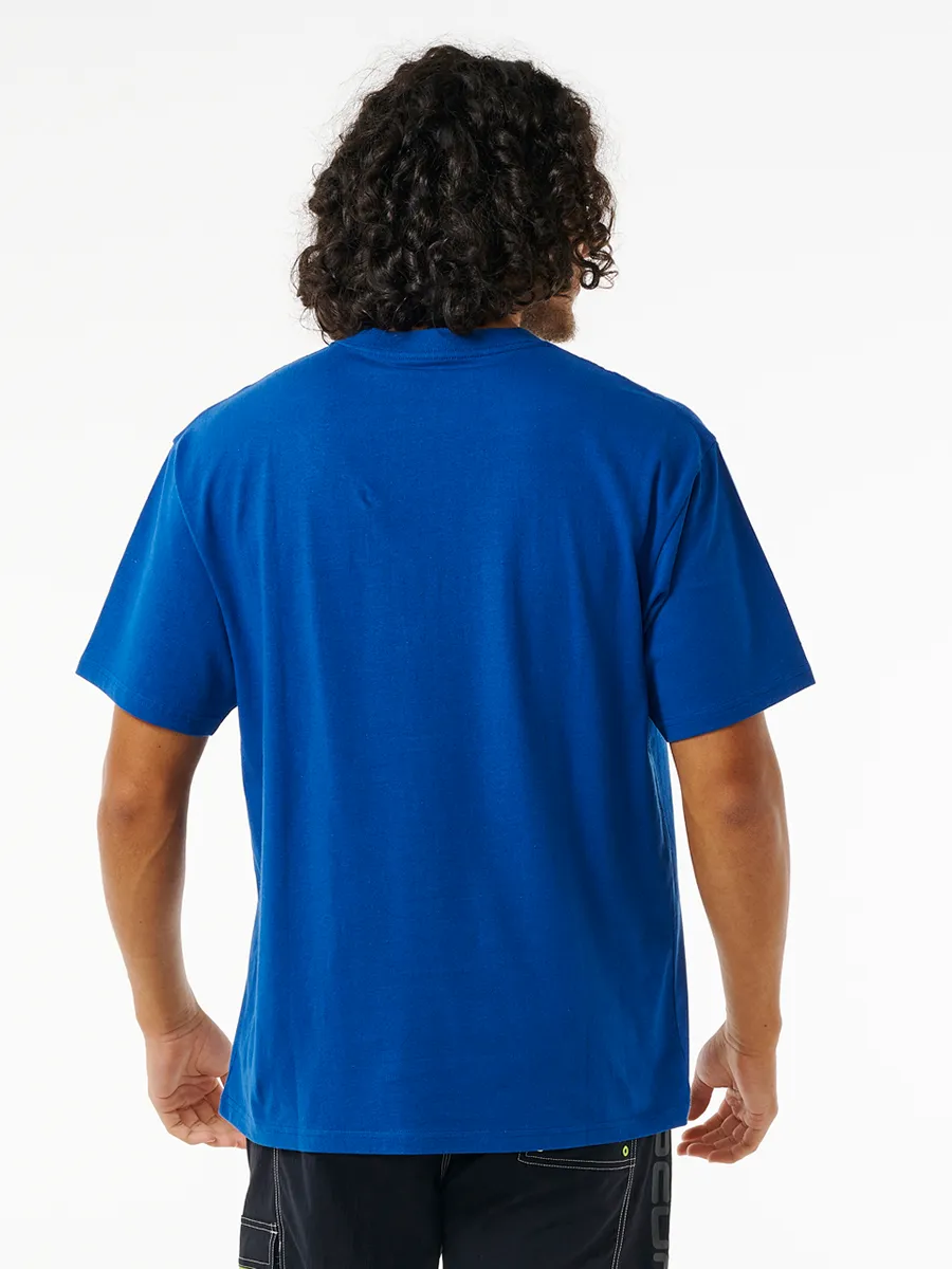 RIP CURL Men T-Shirt Archive Ocean Tech Tee Cobalt Navy
