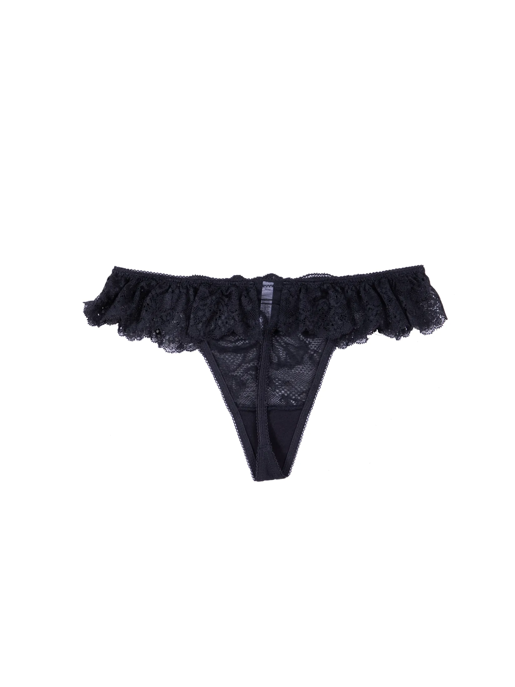 BSC LINGERIE Women's Panties G-string style sexy lace BU8443 - Black