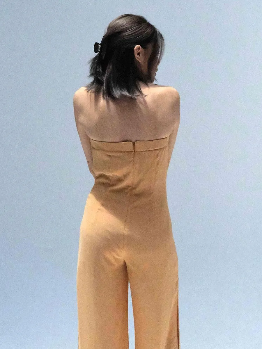 FABRIQUE.CO Blair Classic Strapless Jumpsuit Bronze