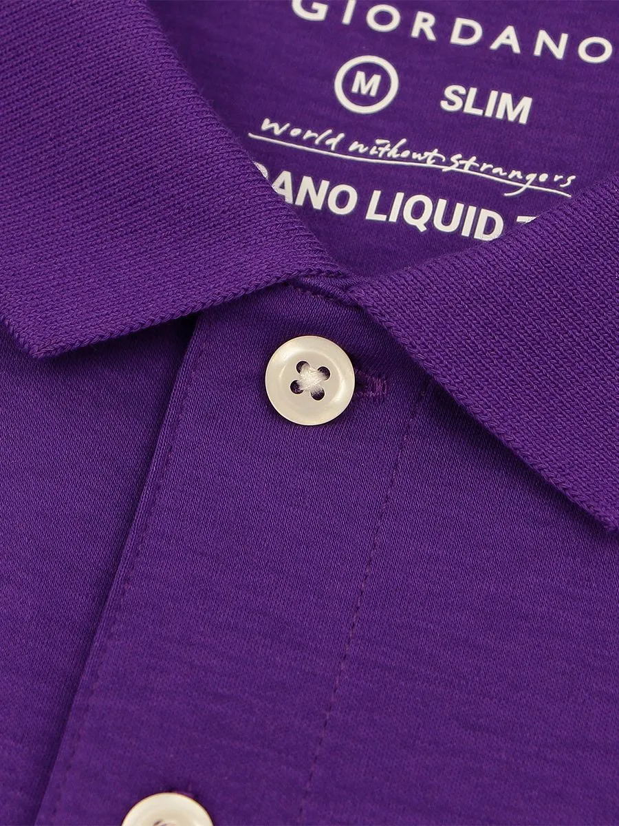 GIORDANO Men's Liquid Touch Polo Plum Purple