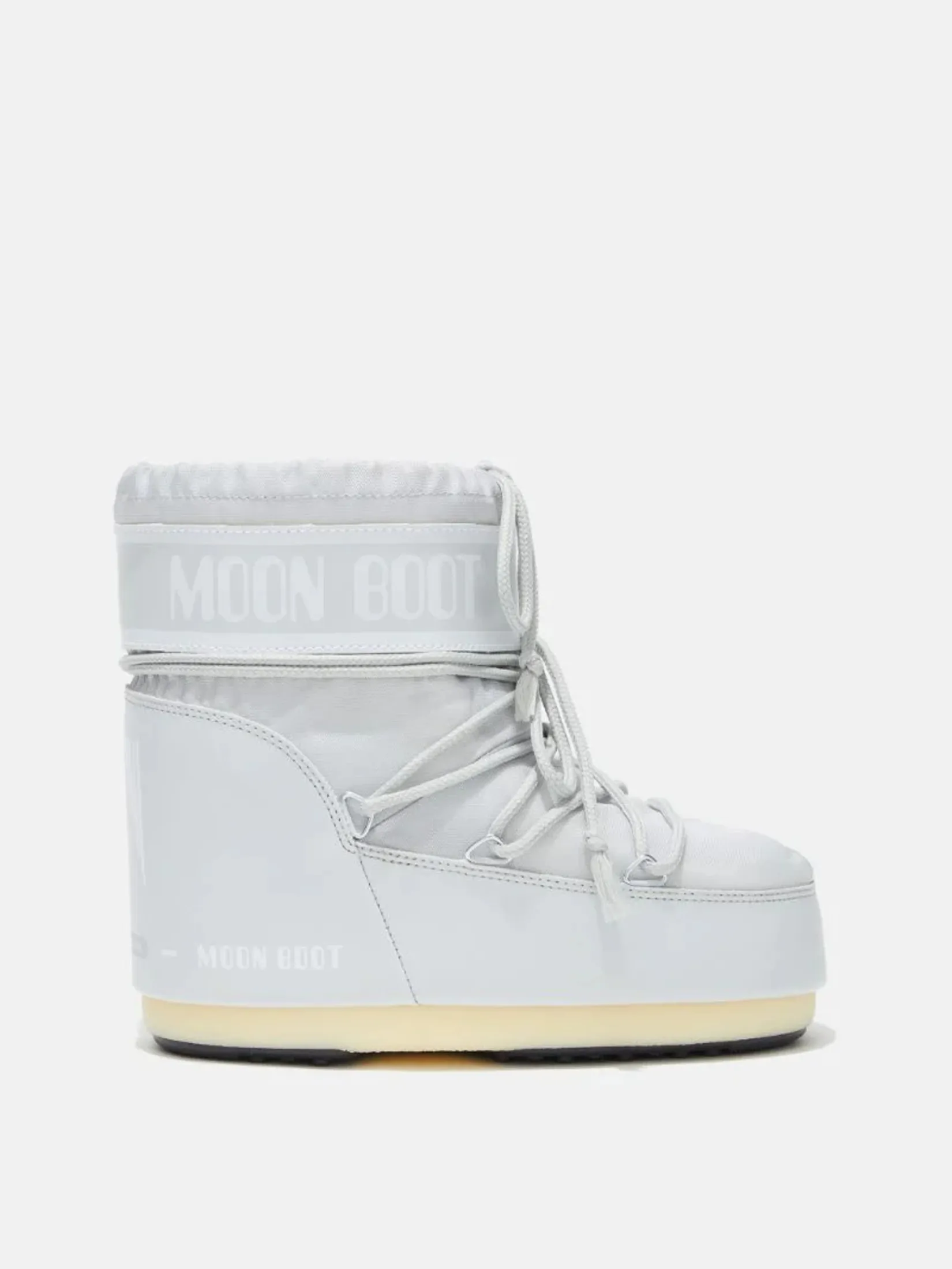 MOON BOOT BOOTS  ICON LOW NYLON IN GLACIER GREY