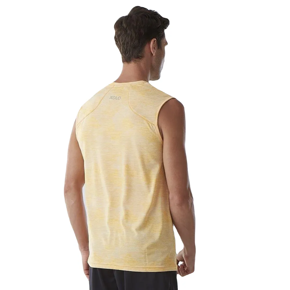 XOLO Yellow Men's XOLO WEAVING WALL TANK TOPS (040028)