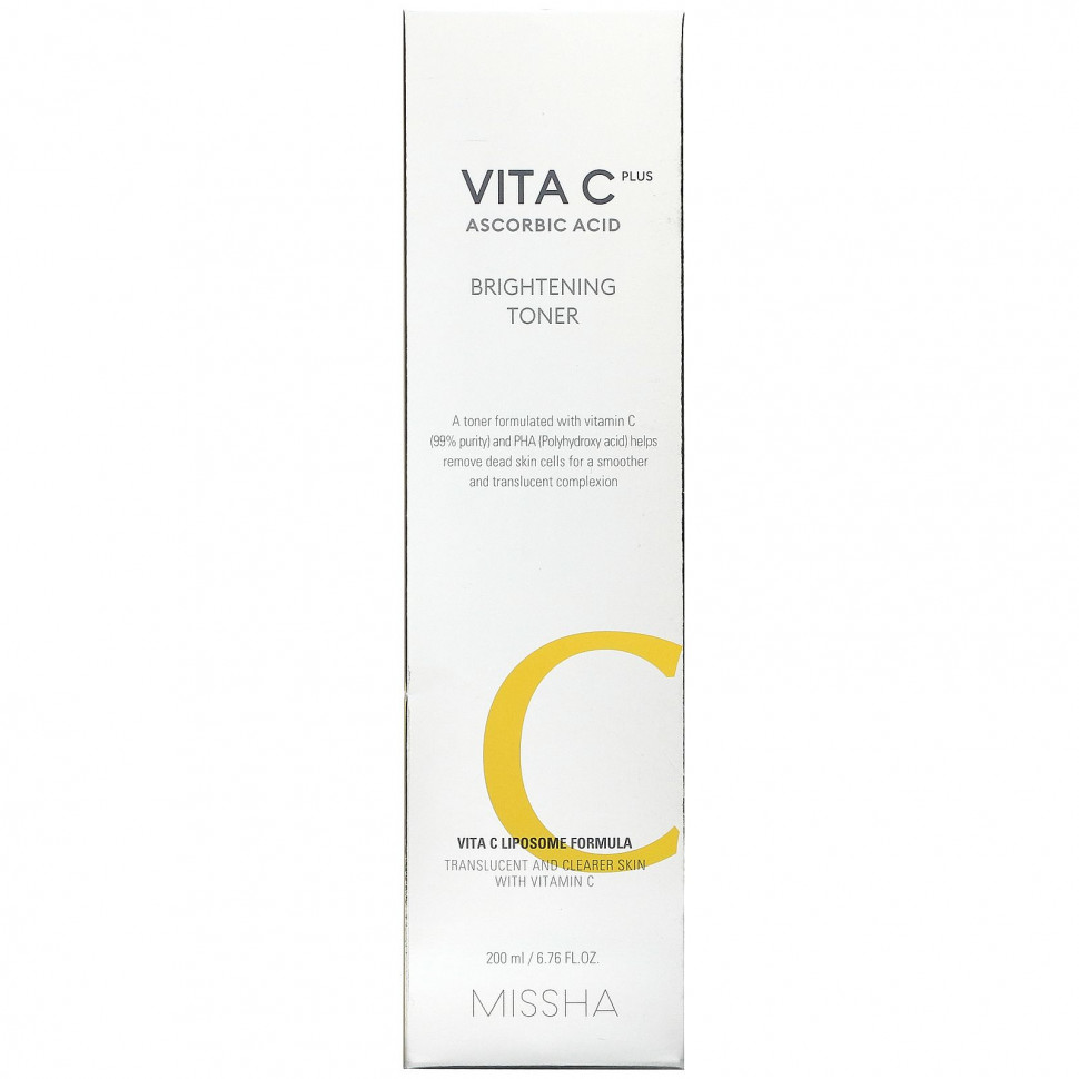 Missha, Vita C Plus Ascorbic Acid, Осветляющий тоник, 6,76 жидких унций (200 мл)