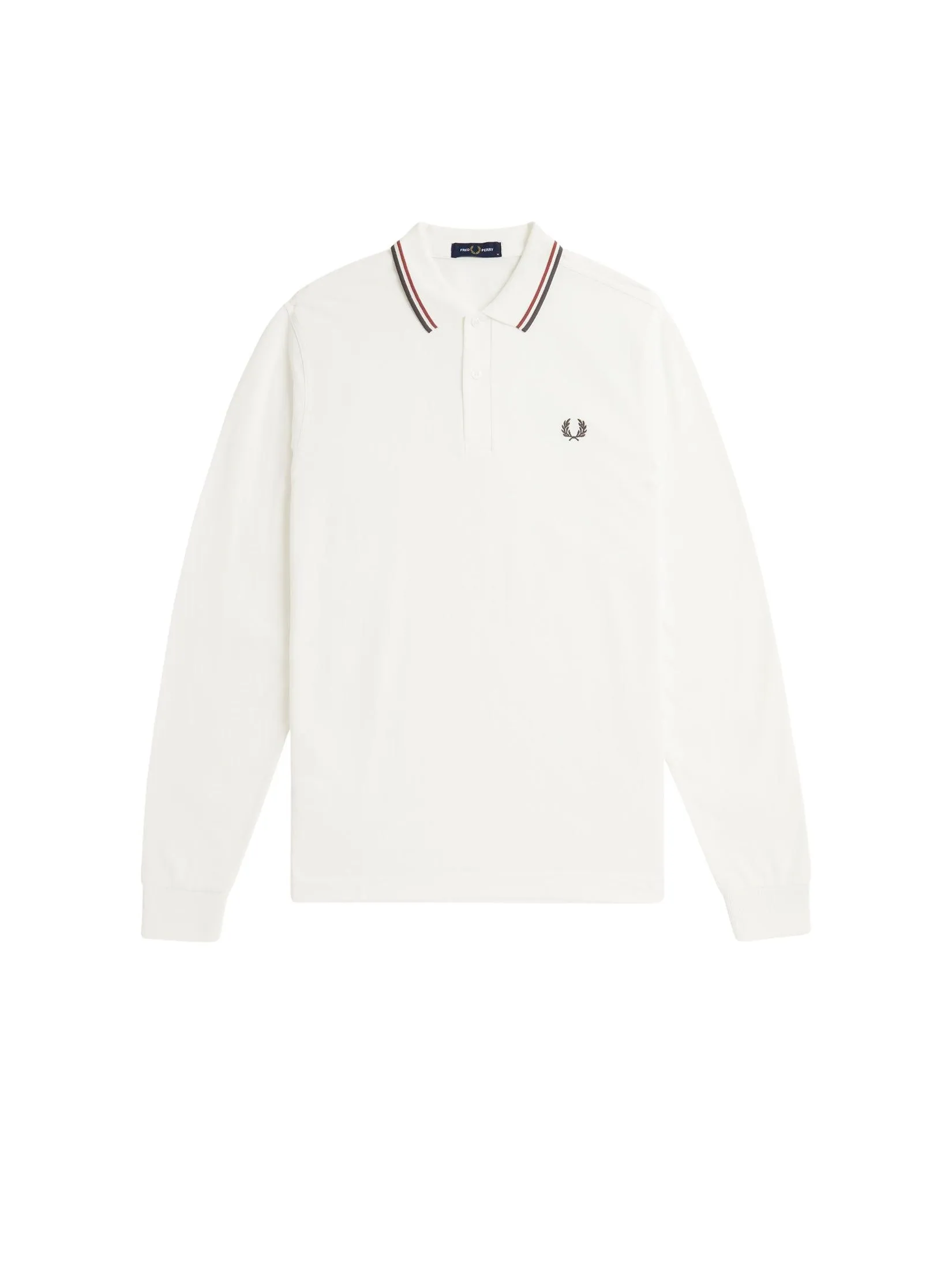 FRED PERRY Men LS TWIN TIPPED SHIRT           White