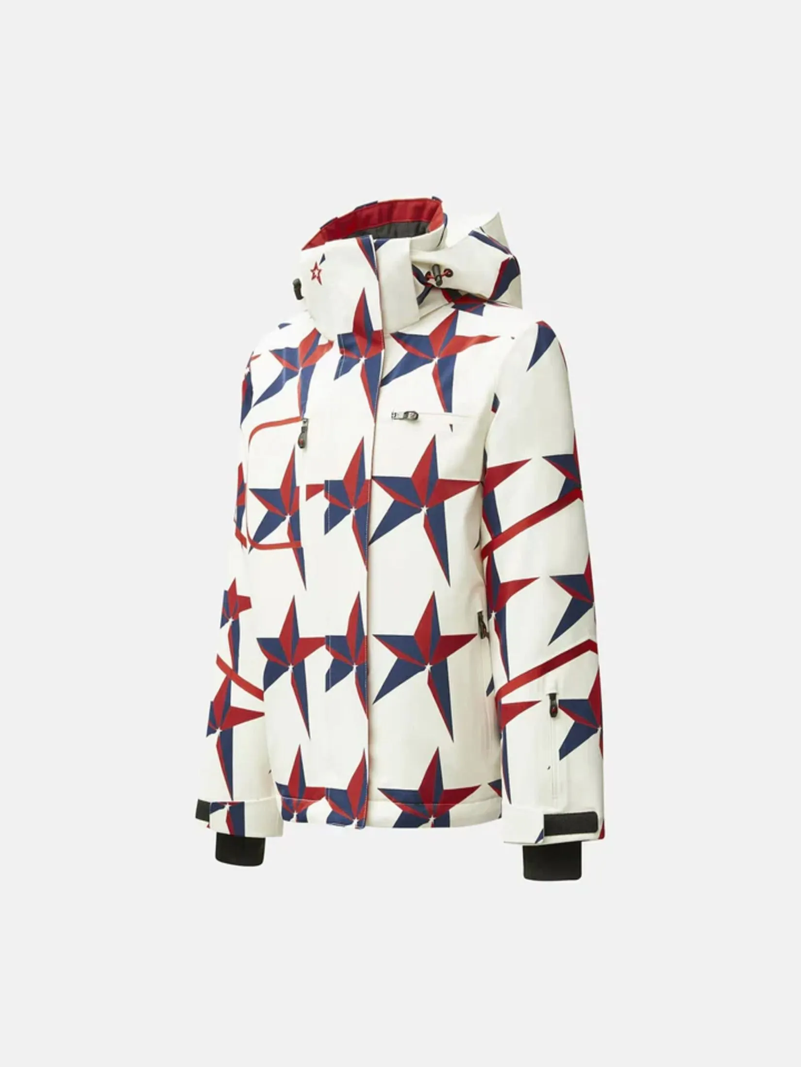PERFECT MOMENT QANUK PRO III JACKET IN STAR PRINT AND SNOW WHITE