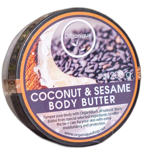 Баттер - крем с маслом кунжута и кокоса Organique 200 гр