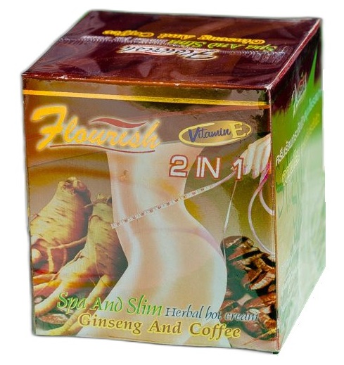 Антицеллюлитный жгучий крем с имбирем и кофеином Flourish 500 гр