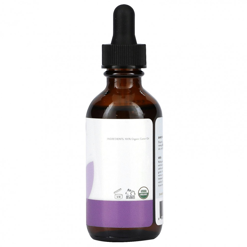 Eva Naturals, Органическое касторовое масло, 60 мл (2 унции)