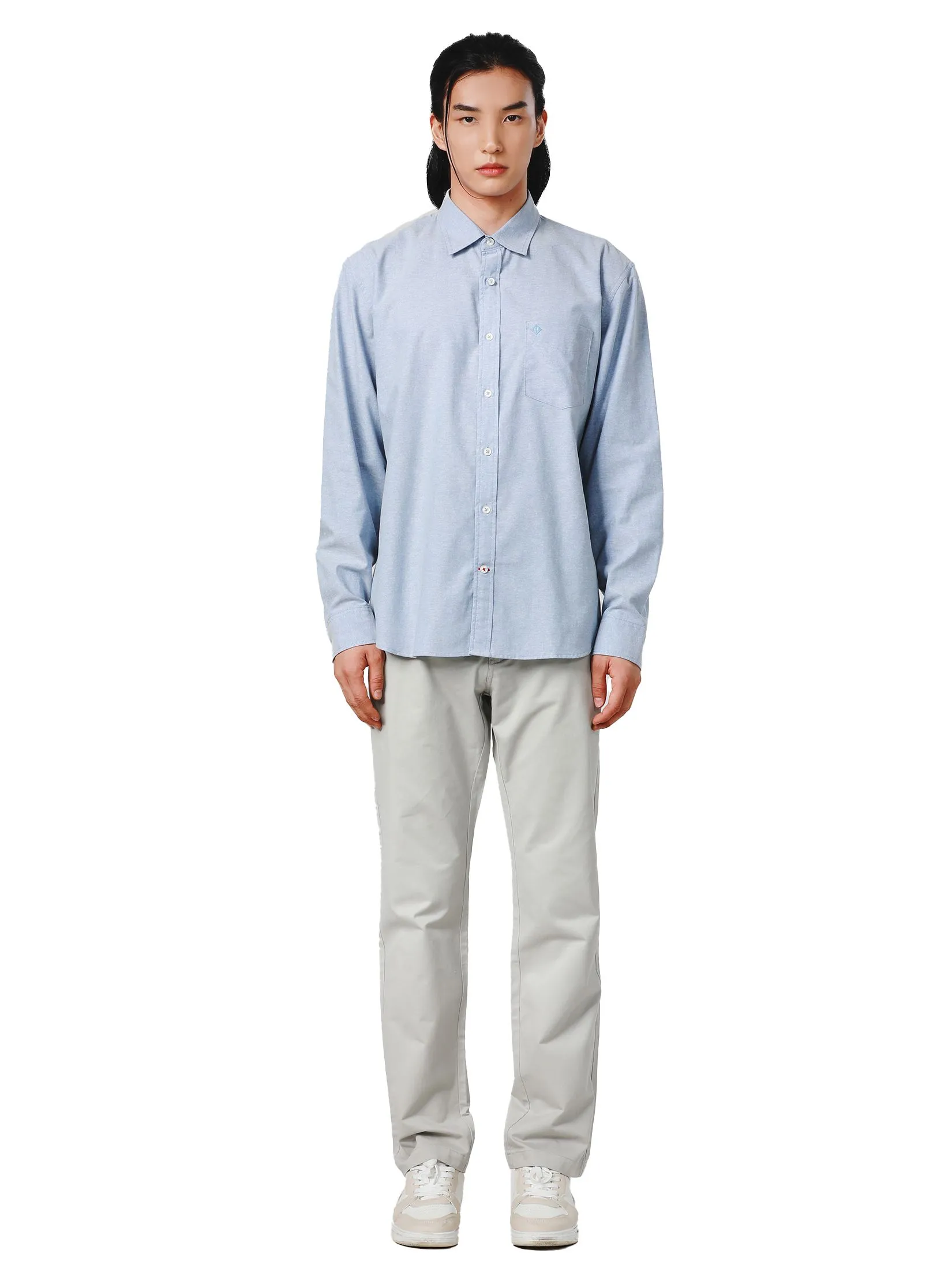 JOHN HENRY Men's Long Sleeves Shirts (Slim Fit) ICONIC AF Blue