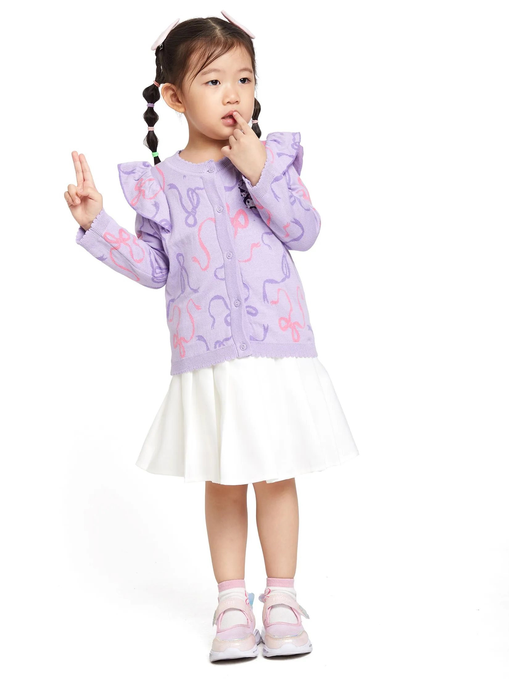 SANRIO Girl Toddler Cardigan Kuromi Purple