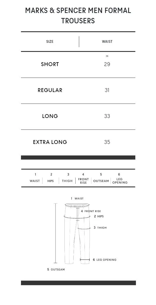 MARKS & SPENCER Men Chinos Pants Tapered Fit Stretch Sandstone