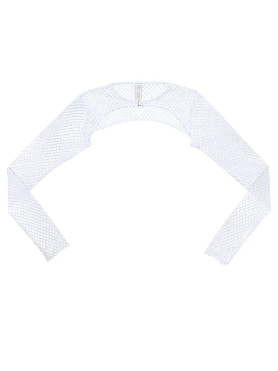 SABINA MAD MOISELLE NEO-NOSTALGIC 23 HAILEY OPEN CHEST GLOVES TOP STYLE - WHITE