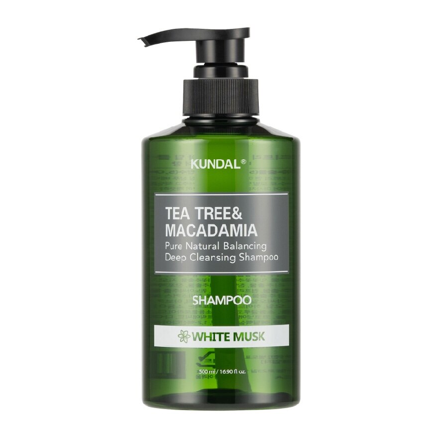 Kundal Shampoo Tea Tree  Macadamia White Musk 500 Ml. - Green