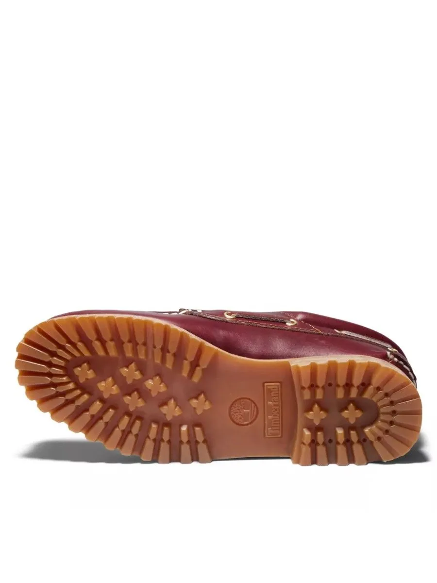 TIMBERLAND MEN'S ICON 3-EYE CLASSIC HANDSEWN LUG SHOES  Burgundy