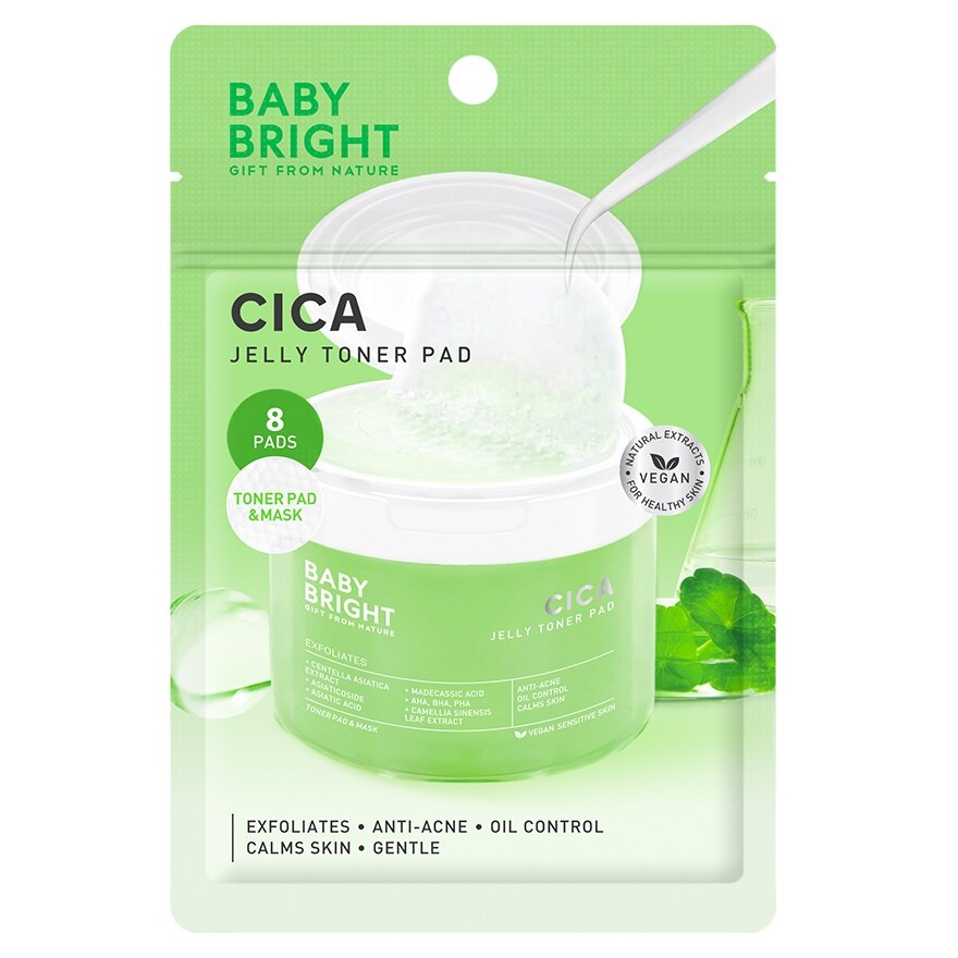 Baby Bright Cica Jelly Toner Pad 8 Pads