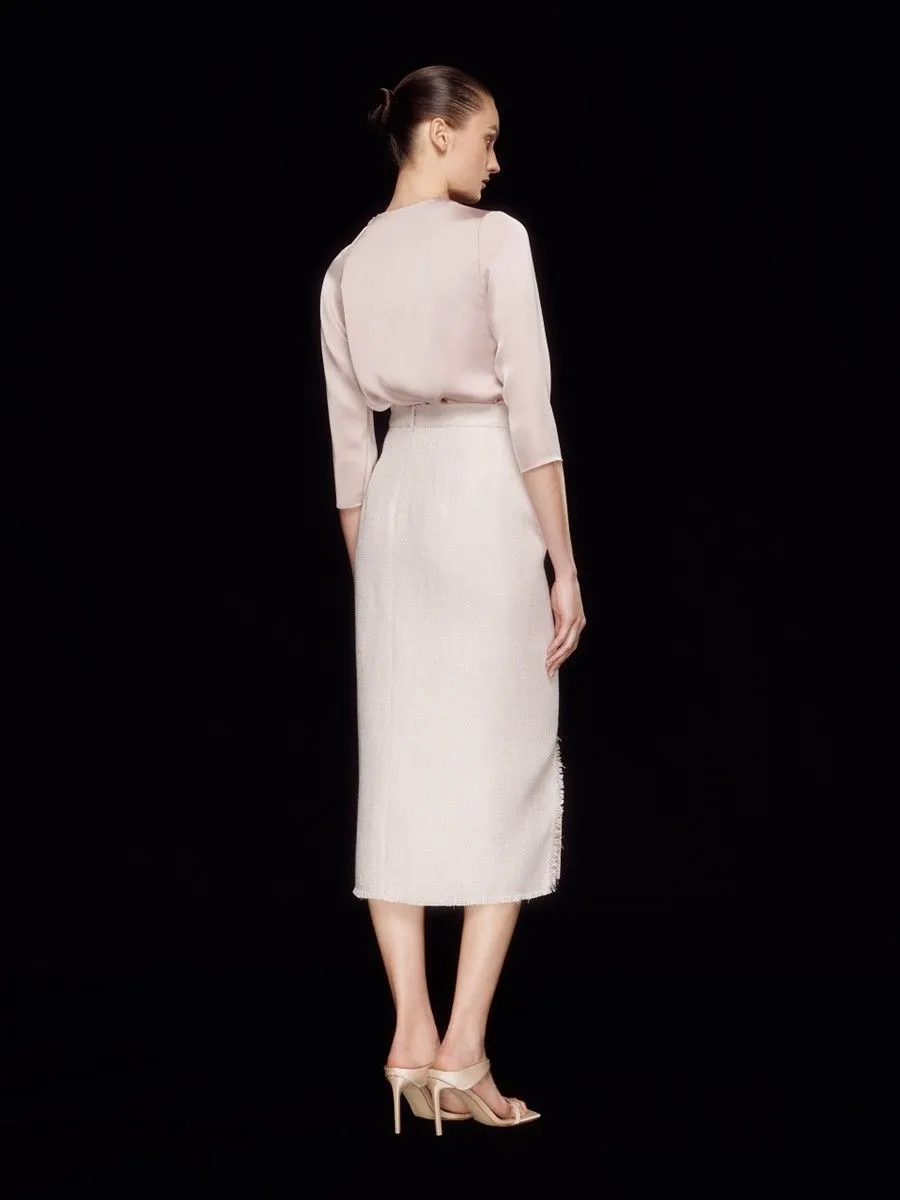 ASAVA ( SS24 )Everly Ruffle Women Midi Skirt Blush