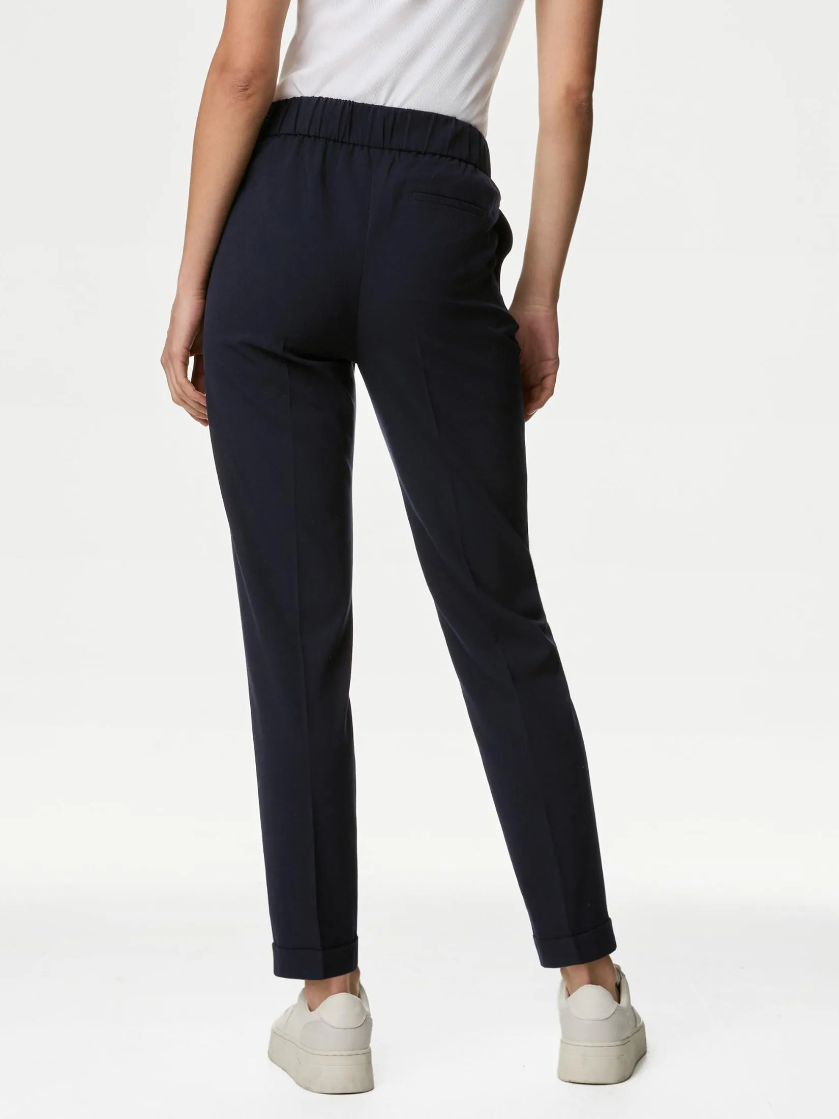 MARKS & SPENCER Women Trousers Drawstring Tapered Ankle Grazer
