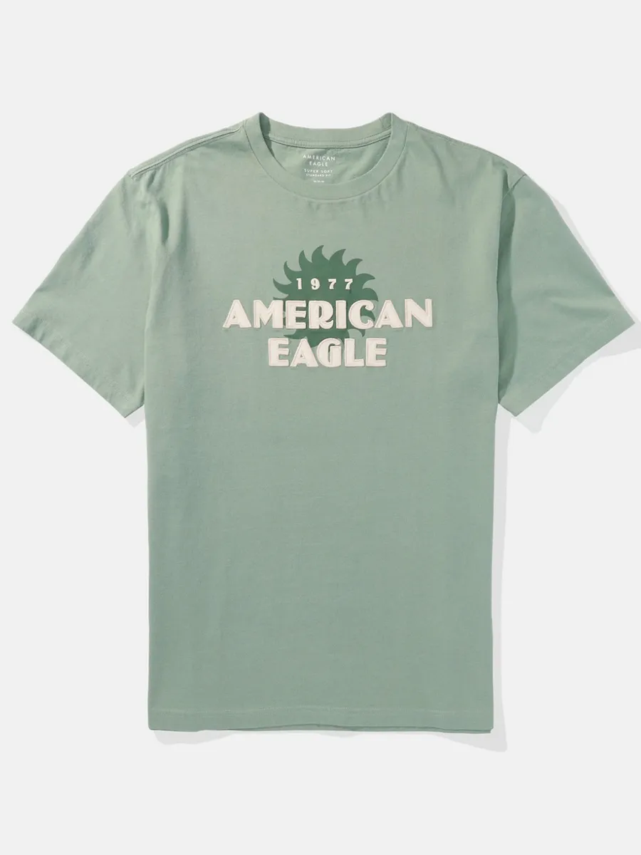 AMERICAN EAGLE MEN G SS SUM 2 OMNI SET IN TEE- PC DYE + SERIOUSLY SOFT WASH 343 DRIED SAGE