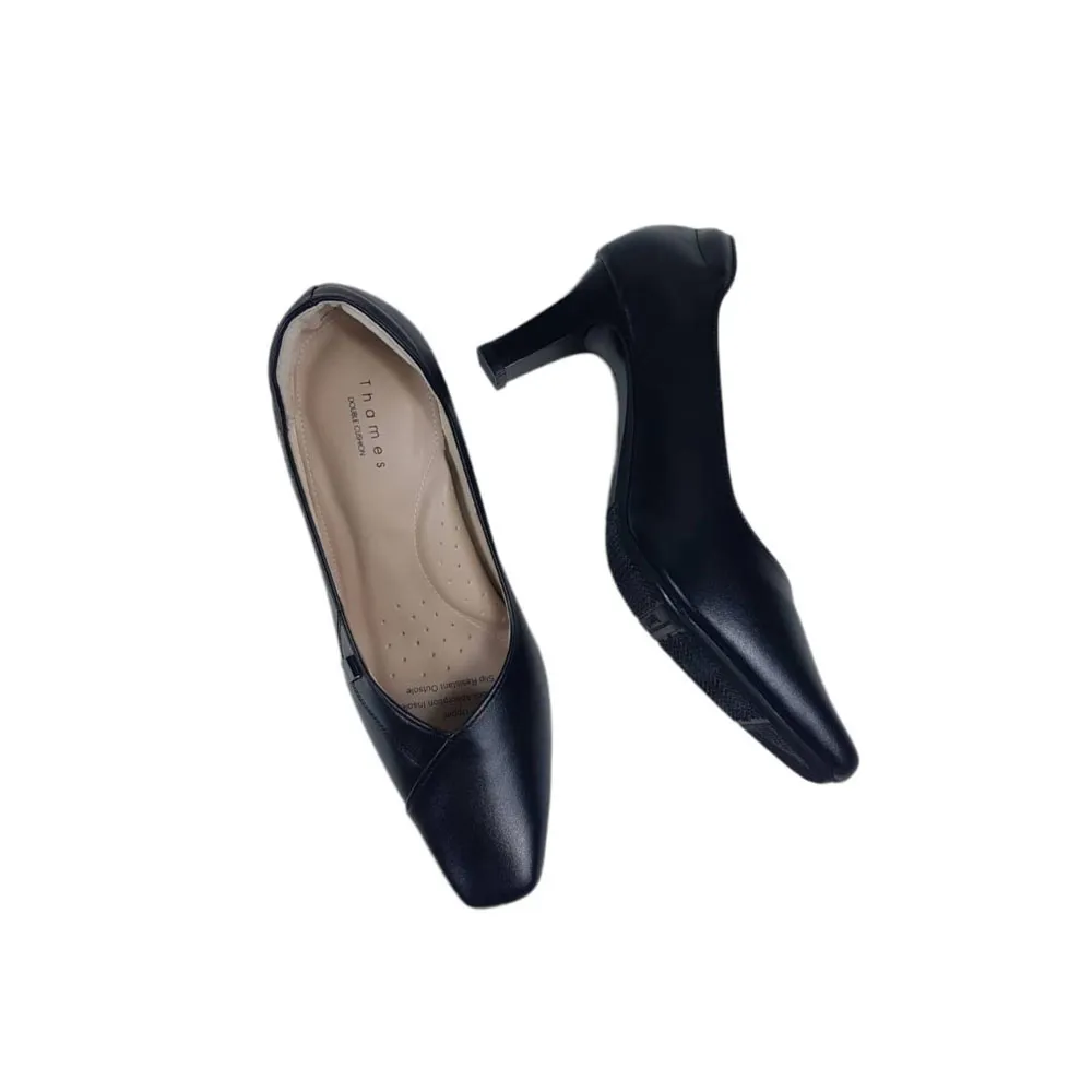 THAMES Women 2.5 Inch High Heel Shoes Black