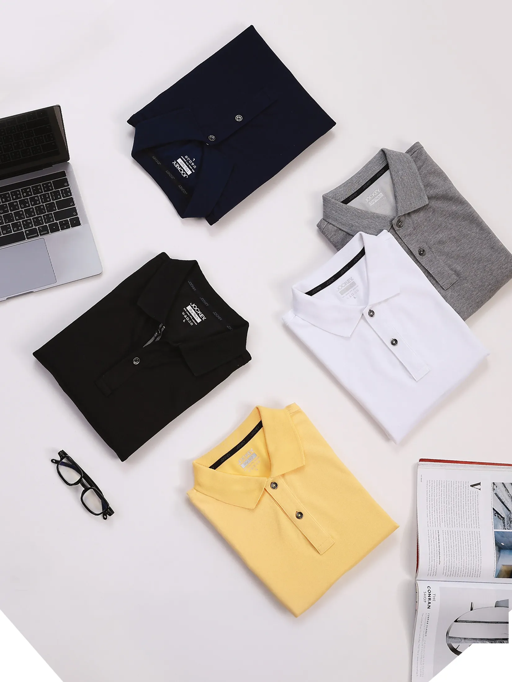 JOCKEY UNDERWEAR Men s AFFORDABLE POLO SHORT SLEEVE WHITE