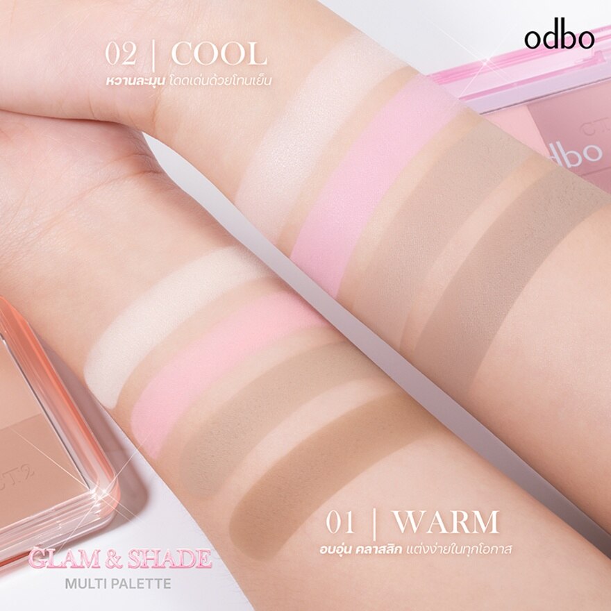 Odbo Glam & Shade Multi Palette Blush 01