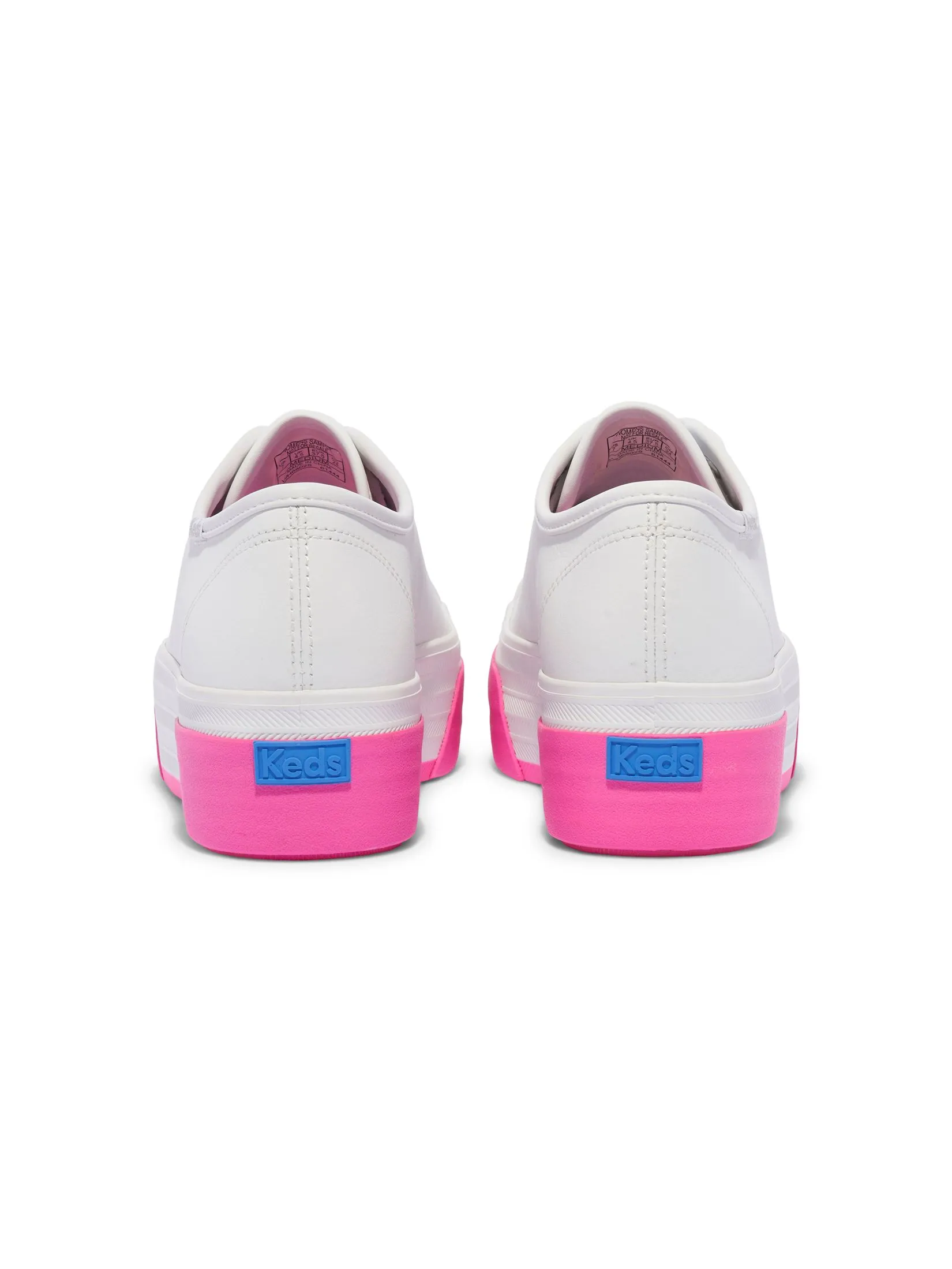 KEDS Women Triple Up Leather Bump Foxing Stripe Pink