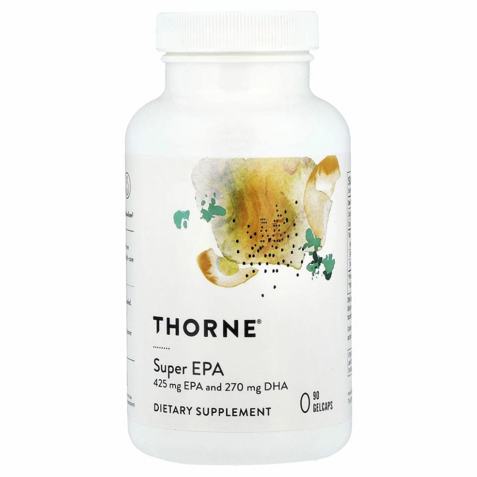 Thorne Research, Super EPA, ЭПК и ДГК, 90 капсул