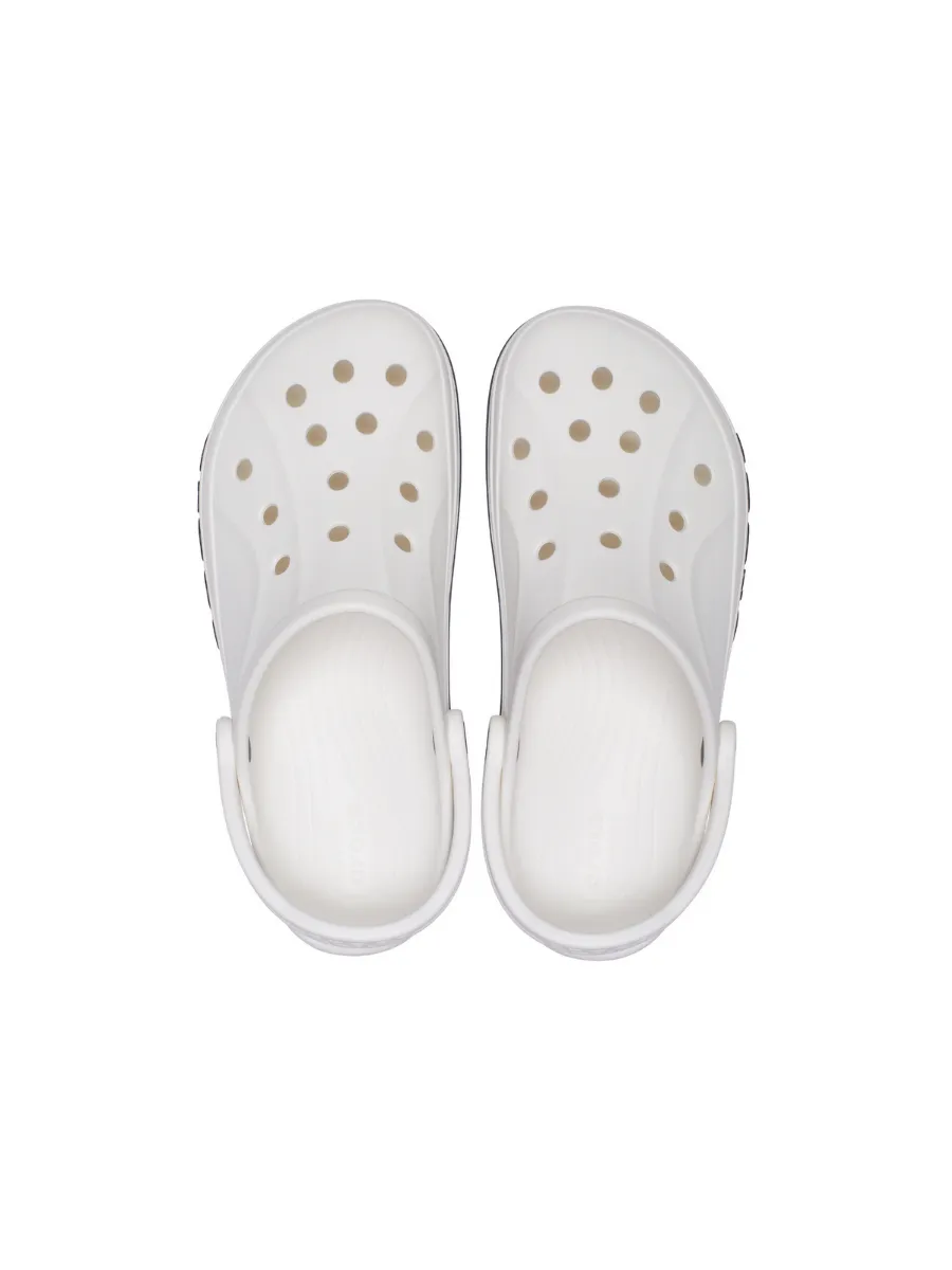 CROCS UNISEX S BAYABAND CLOG  - WHITE/NAVY