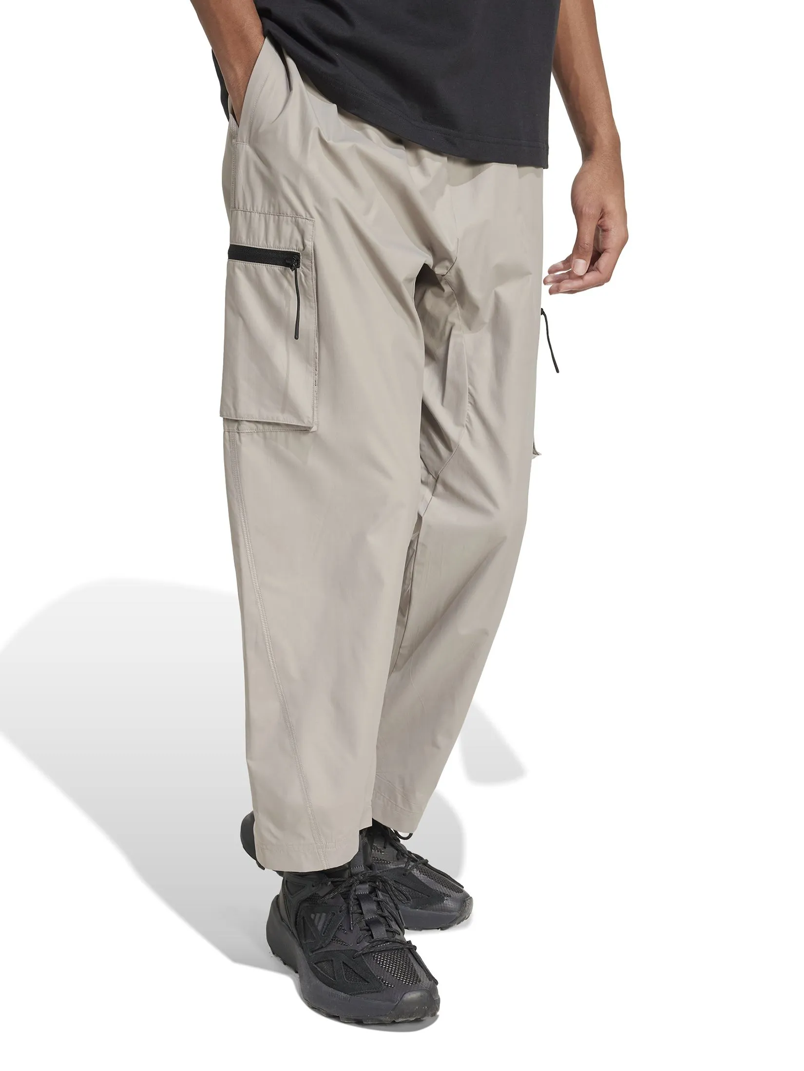 ADIDAS Men Cargo Tracksuit Bottoms City Escape Lightweight Putty Beige