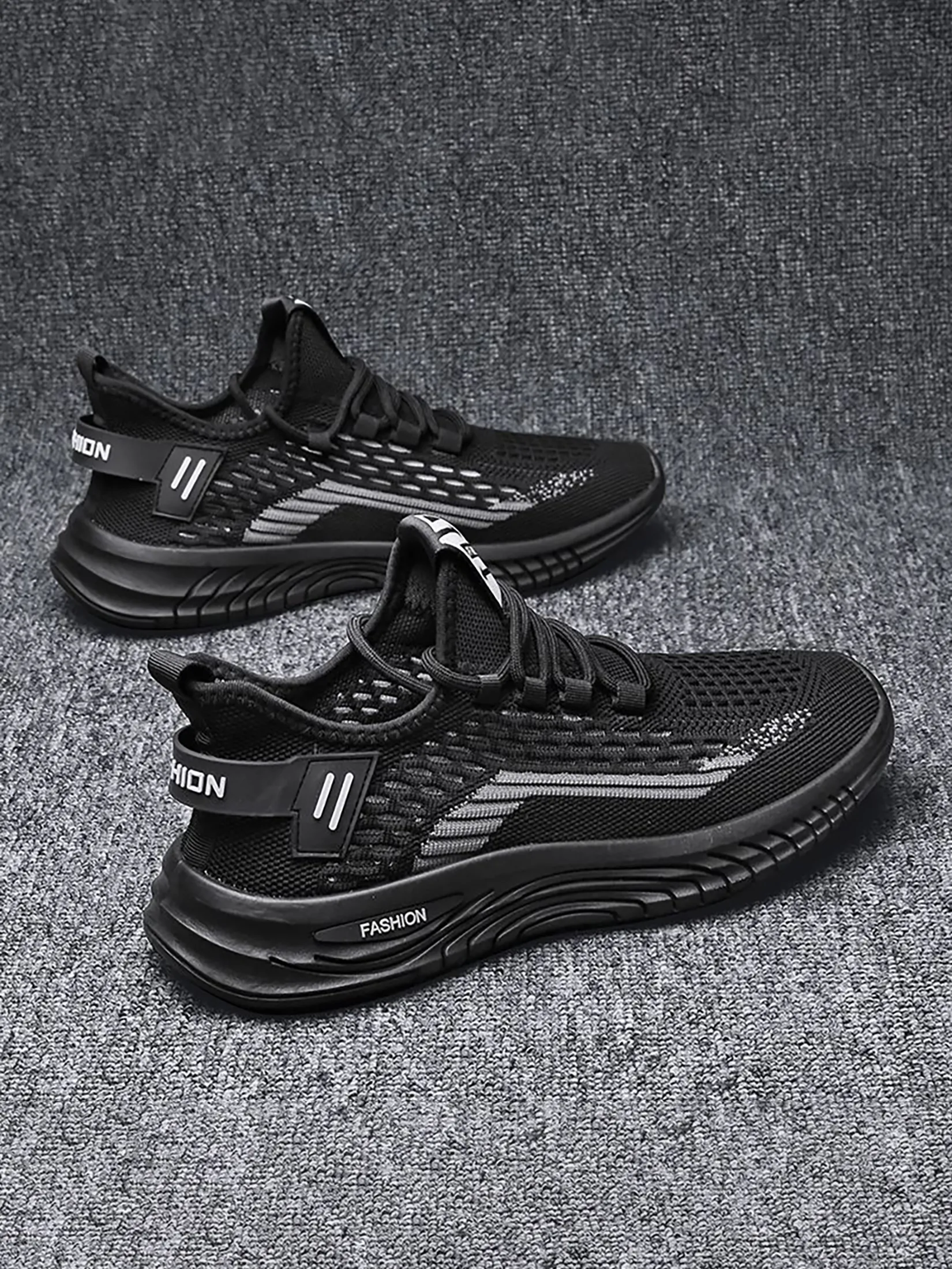 DAZZLING Dazzling Men s Fly knitting sneakers DZ-2168-41 Black