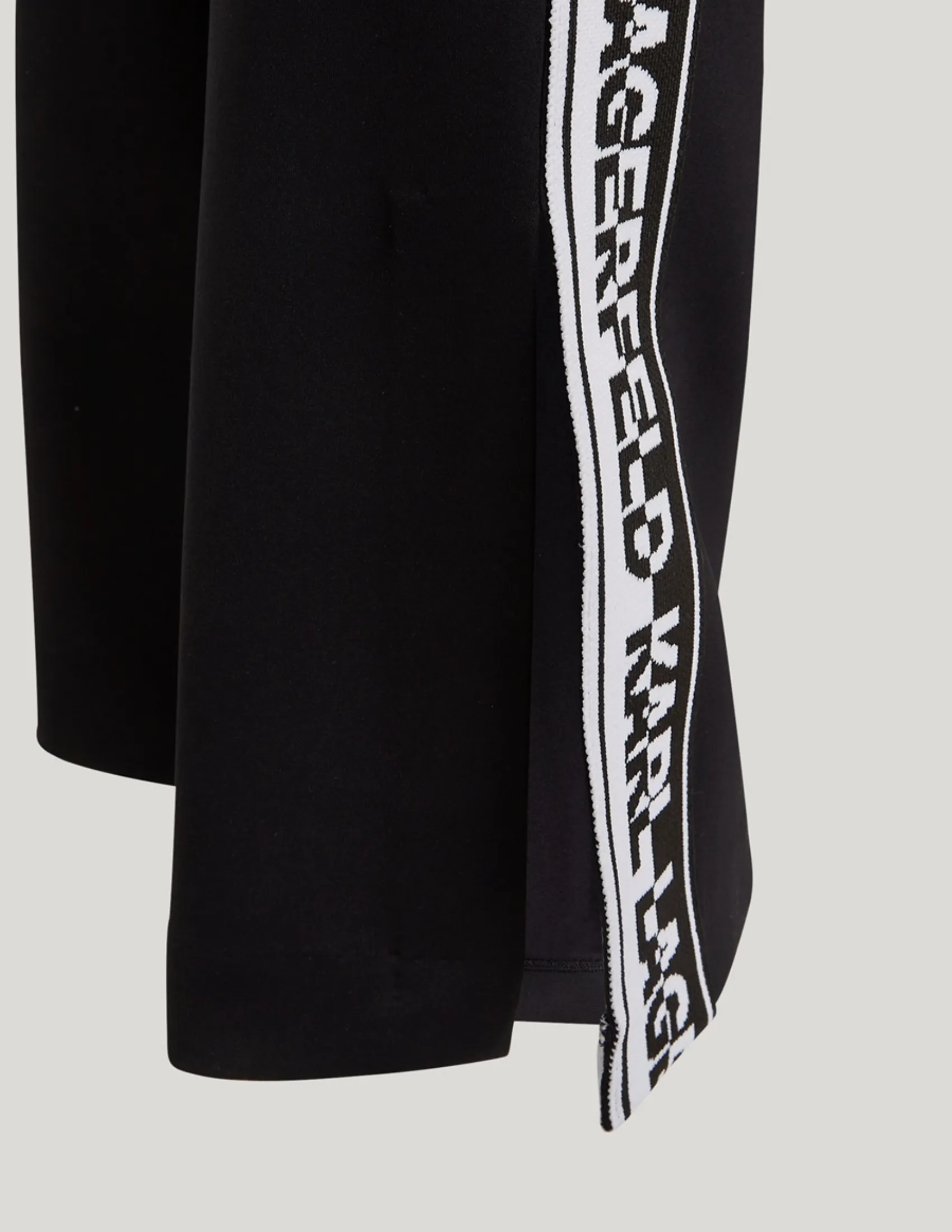 KARL LAGERFELD RTW-1 LOGO TAPE WOMEN LEGGINGS BLACK
