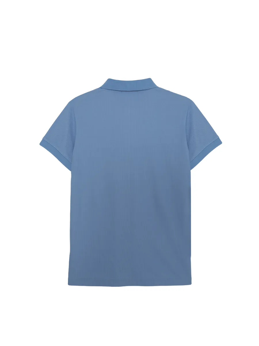 ELLE HOMME Men Polo shirt short sleeves Smart fit W8K911 - Blue