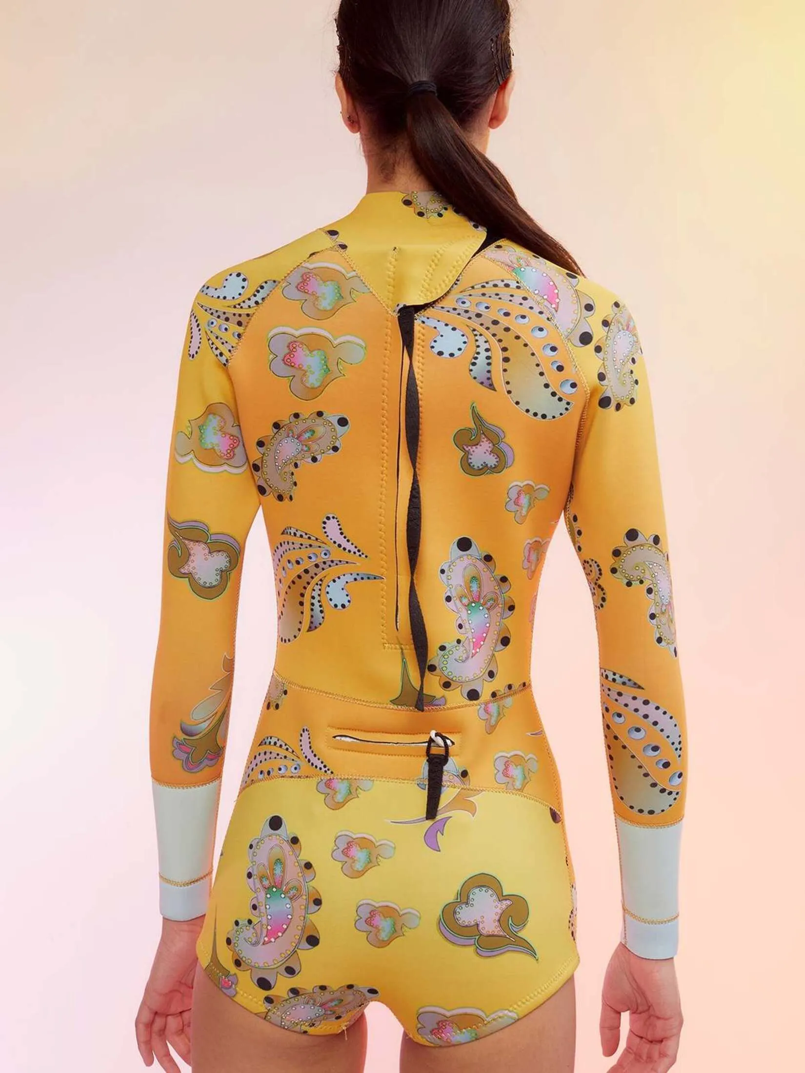 CYNTHIA ROWLEY SUNNY SURFSUIT IN GOLDEN PAISLEY